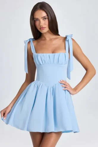 Μίνι φόρεμα Bellamy Draped Corset σε χρώμα Powder Blue