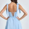 Μίνι φόρεμα Bellamy Draped Corset σε χρώμα Powder Blue Μίνι φόρεμα Bellamy Draped Corset σε χρώμα Powder Blue