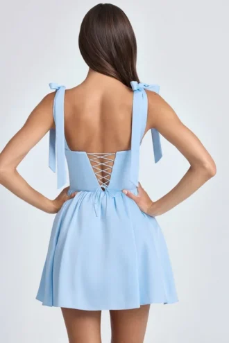 Μίνι φόρεμα Bellamy Draped Corset σε χρώμα Powder Blue