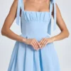 Μίνι φόρεμα Bellamy Draped Corset σε χρώμα Powder Blue Μίνι φόρεμα Bellamy Draped Corset σε χρώμα Powder Blue