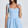 Μίνι φόρεμα Bellamy Draped Corset σε χρώμα Powder Blue Μίνι φόρεμα Bellamy Draped Corset σε χρώμα Powder Blue