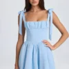 Μίνι φόρεμα Bellamy Draped Corset σε χρώμα Powder Blue Μίνι φόρεμα Bellamy Draped Corset σε χρώμα Powder Blue