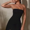 Μίνι φόρεμα Brielle με λαιμόκοψη bandeau σε μαύρο χρώμα Μίνι φόρεμα Brielle με λαιμόκοψη bandeau σε μαύρο χρώμα