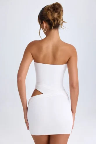 Μίνι φόρεμα Damia Cut-Out Bandeau σε λευκό