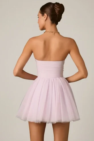 Μίνι Φορέμα Dottie Tulle Corset σε λιλά
