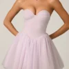 Μίνι Φορέμα Dottie Tulle Corset σε λιλά