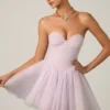 Μίνι Φορέμα Dottie Tulle Corset σε λιλά