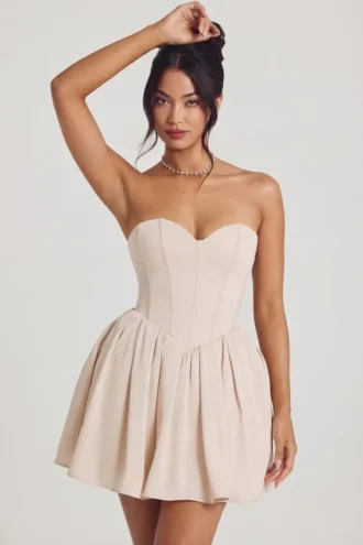 Μίνι φόρεμα Emeline Corset Tulle σε χρώμα ιβουάρ