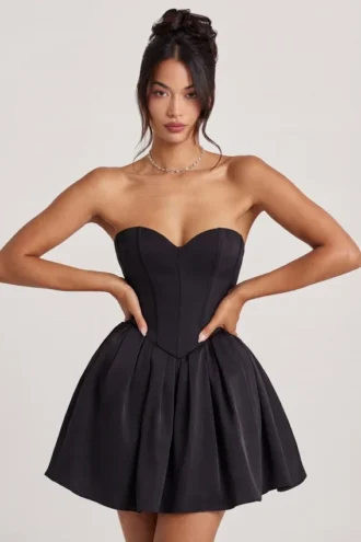 Μίνι Φορέμα Emeline Corset Tulle σε Jet Black