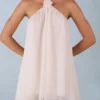 Μίνι φόρεμα Evania Halterneck Babydoll σε ιβουάρ