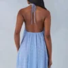 Μίνι φόρεμα Evania με λαιμόκοψη και μπλούζα babydoll σε μπλε πουά Μίνι φόρεμα Evania με λαιμόκοψη και μπλούζα babydoll σε μπλε πουά