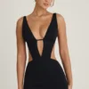 Μίνι φόρεμα Gaia Cut-Out A-Line σε μαύρο