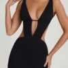Μίνι φόρεμα Gaia Cut-Out A-Line σε μαύρο