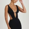 Μίνι φόρεμα Gaia Cut-Out A-Line σε μαύρο