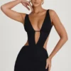Μίνι φόρεμα Gaia Cut-Out A-Line σε μαύρο