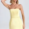 Μίνι φόρεμα Haisley Bandeau Structured Tulip σε χρώμα Lemon Sherbet