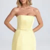 Μίνι φόρεμα Haisley Bandeau Structured Tulip σε χρώμα Lemon Sherbet