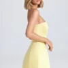 Μίνι φόρεμα Haisley Bandeau Structured Tulip σε χρώμα Lemon Sherbet