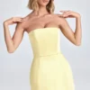 Μίνι φόρεμα Haisley Bandeau Structured Tulip σε χρώμα Lemon Sherbet