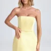 Μίνι φόρεμα Haisley Bandeau Structured Tulip σε χρώμα Lemon Sherbet