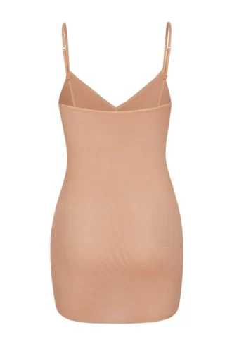 Μίνι φόρεμα Intimates Soft Mesh με V λαιμόκοψη σε χρώμα Warm Peach