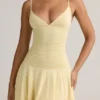 Μίνι φόρεμα Kelbie Modal Ruched A-Line σε κίτρινο χρώμα Buttercream
