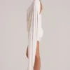 Μίνι φόρεμα Lida Draped Cape σε χρώμα ιβουάρ Μίνι φόρεμα Lida Draped Cape σε χρώμα ιβουάρ