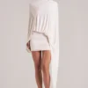 Μίνι φόρεμα Lida Draped Cape σε χρώμα ιβουάρ Μίνι φόρεμα Lida Draped Cape σε χρώμα ιβουάρ