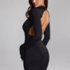 Μίνι φόρεμα Luanni Slinky Jersey χωρίς πλάτη σε μαύρο χρώμα