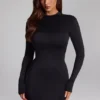 Μίνι φόρεμα Luanni Slinky Jersey χωρίς πλάτη σε μαύρο χρώμα