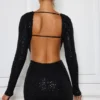 Μίνι φόρεμα Marva με διακοσμητικά cut-out σε μαύρο χρώμα Μίνι φόρεμα Marva με διακοσμητικά cut-out σε μαύρο χρώμα