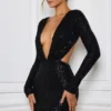 Μίνι φόρεμα Marva με διακοσμητικά cut-out σε μαύρο χρώμα Μίνι φόρεμα Marva με διακοσμητικά cut-out σε μαύρο χρώμα