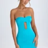 Μίνι φόρεμα Nikko Cut-Out Bandeau Bodycon σε τυρκουάζ Μίνι φόρεμα Nikko Cut-Out Bandeau Bodycon σε τυρκουάζ