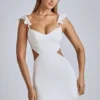 Μίνι φόρεμα Rialta Cut Out Satin σε χρώμα ιβουάρ