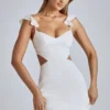 Μίνι φόρεμα Rialta Cut Out Satin σε χρώμα ιβουάρ