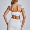 Μίνι φόρεμα Rialta Cut Out Satin σε χρώμα ιβουάρ