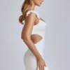 Μίνι φόρεμα Rialta Cut Out Satin σε χρώμα ιβουάρ