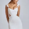 Μίνι φόρεμα Rialta Cut Out Satin σε χρώμα ιβουάρ