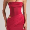 Μίνι φόρεμα Veda Bandeau Bodycon σε χρώμα κερασί Μίνι φόρεμα Veda Bandeau Bodycon σε χρώμα κερασί