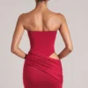 Μίνι φόρεμα Veda Bandeau Bodycon σε χρώμα κερασί Μίνι φόρεμα Veda Bandeau Bodycon σε χρώμα κερασί