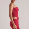 Μίνι φόρεμα Veda Bandeau Bodycon σε χρώμα κερασί Μίνι φόρεμα Veda Bandeau Bodycon σε χρώμα κερασί