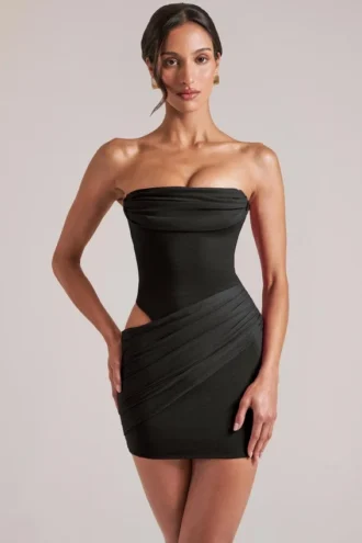 Μίνι φόρεμα Veda Bandeau Bodycon σε μαύρο