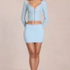 Μίνι φούστα Elowise Lace σε χρώμα Powder Blue Μίνι φούστα Elowise Lace σε χρώμα Powder Blue