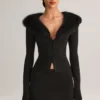 Μίνι φούστα Tova Knit με μεσαίο ύψος μέσης σε μαύρο χρώμα