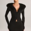 Μίνι φούστα Tova Knit με μεσαίο ύψος μέσης σε μαύρο χρώμα
