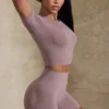Μίνι σορτς Define Luxe με ψηλή μέση σε χρώμα Mocha
