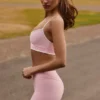 Μίνι σορτς Soft Active Wrapover Contrast σε χρώμα Powder Pink