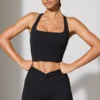 Μίνι σορτς Twist Waist με τσέπες σε μαύρο χρώμα