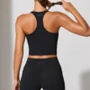 Μίνι σορτς Twist Waist με τσέπες σε μαύρο χρώμα