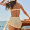 Molinas Σαρόνγκ με δέσιμο στο πλάι σε κίτρινο καρό